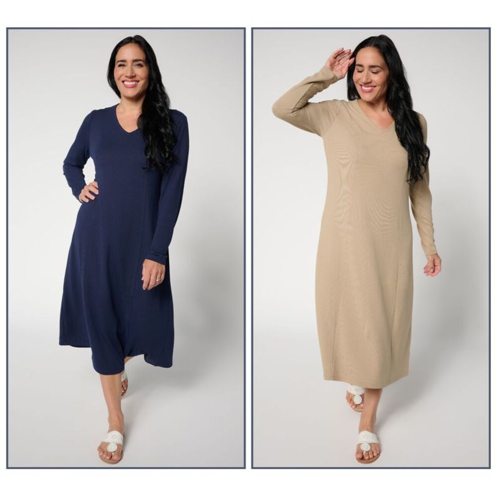 Wacoal Women's Petite Dress PXS Denim & Co. Essentials Multi-colored